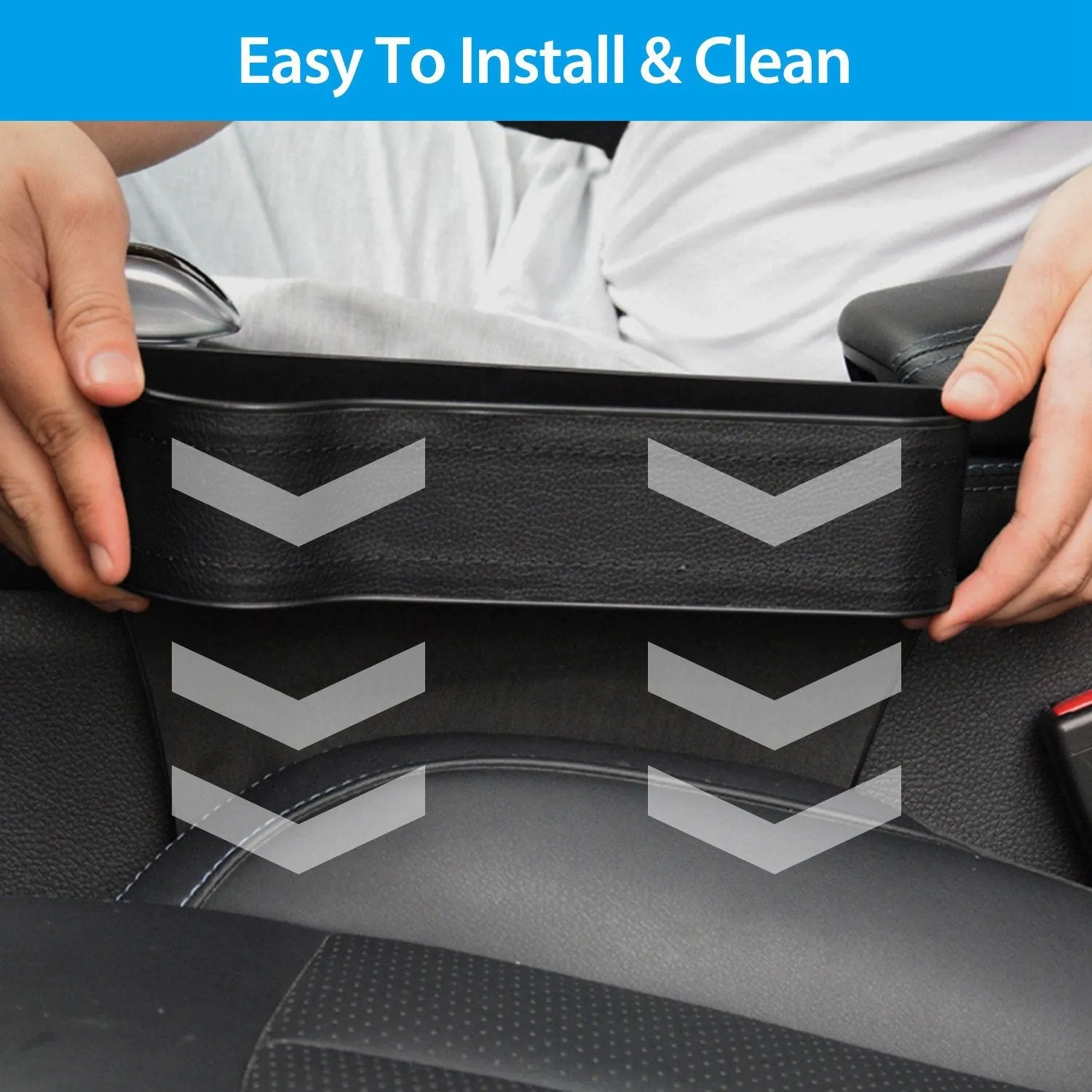 2-Pieces: Car Console Side Organizer
