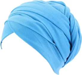 African Turban Head wraps for Women - Pre tied Soft Long Headscarf Shawl Hair Chemo Headwear Grate For Daily Use