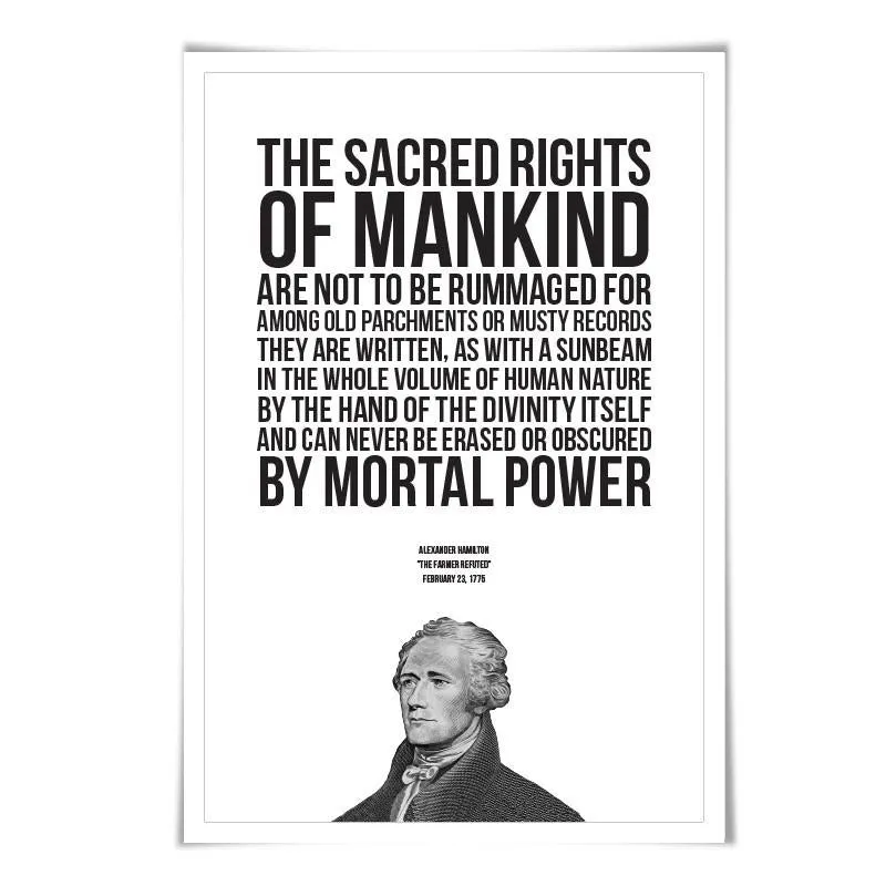 Alexander Hamilton Quote Art Print. 5 Sizes. Hamilton Poster. American Political History. Historian