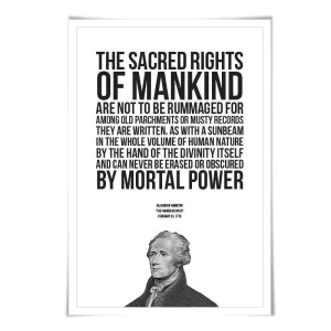 Alexander Hamilton Quote Art Print. 5 Sizes. Hamilton Poster. American Political History. Historian