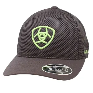 ARIAT Lime Outline Shield (Grey) - Ball Cap