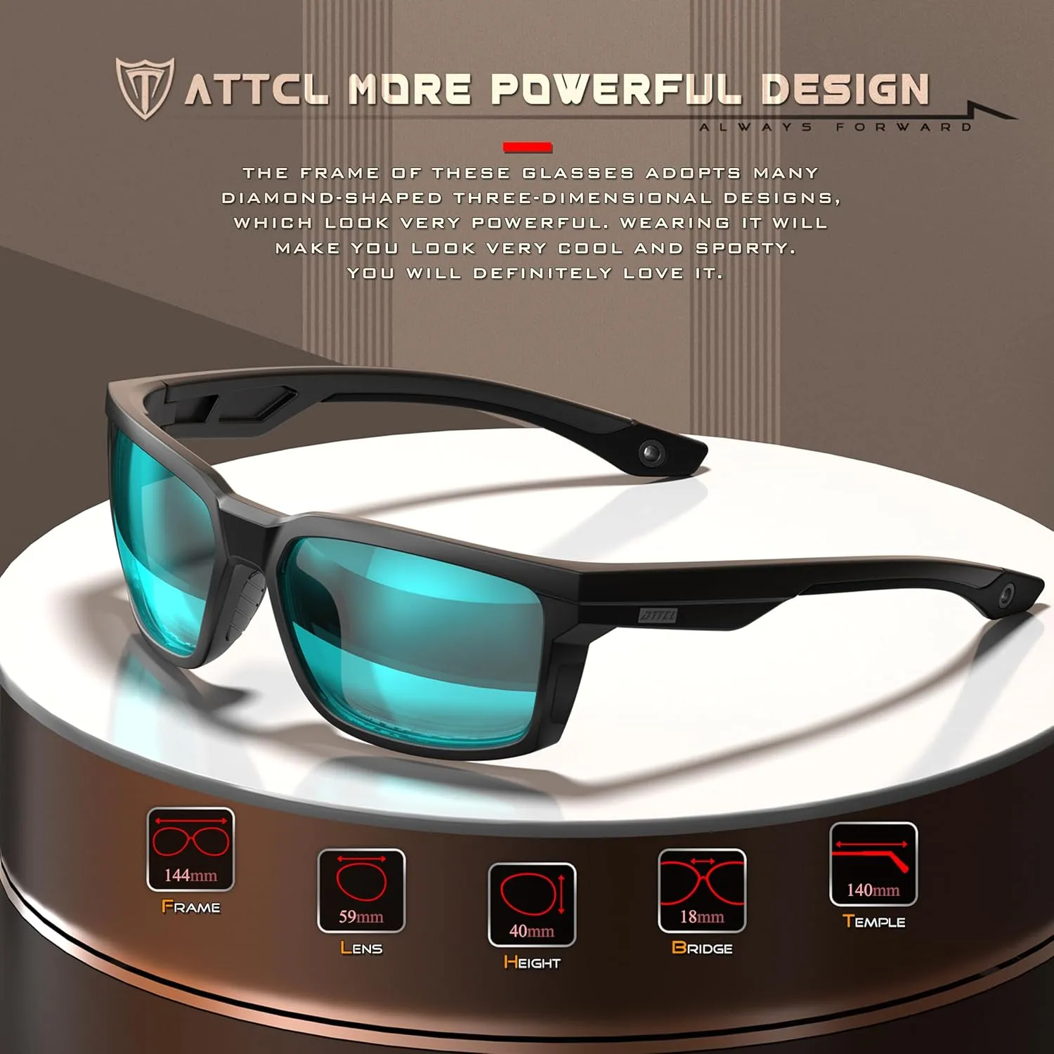 ATTCL Men's Polarized Sport Sunglasses with UV400 Protection for Driving, Fishing, and Outdoor Activities