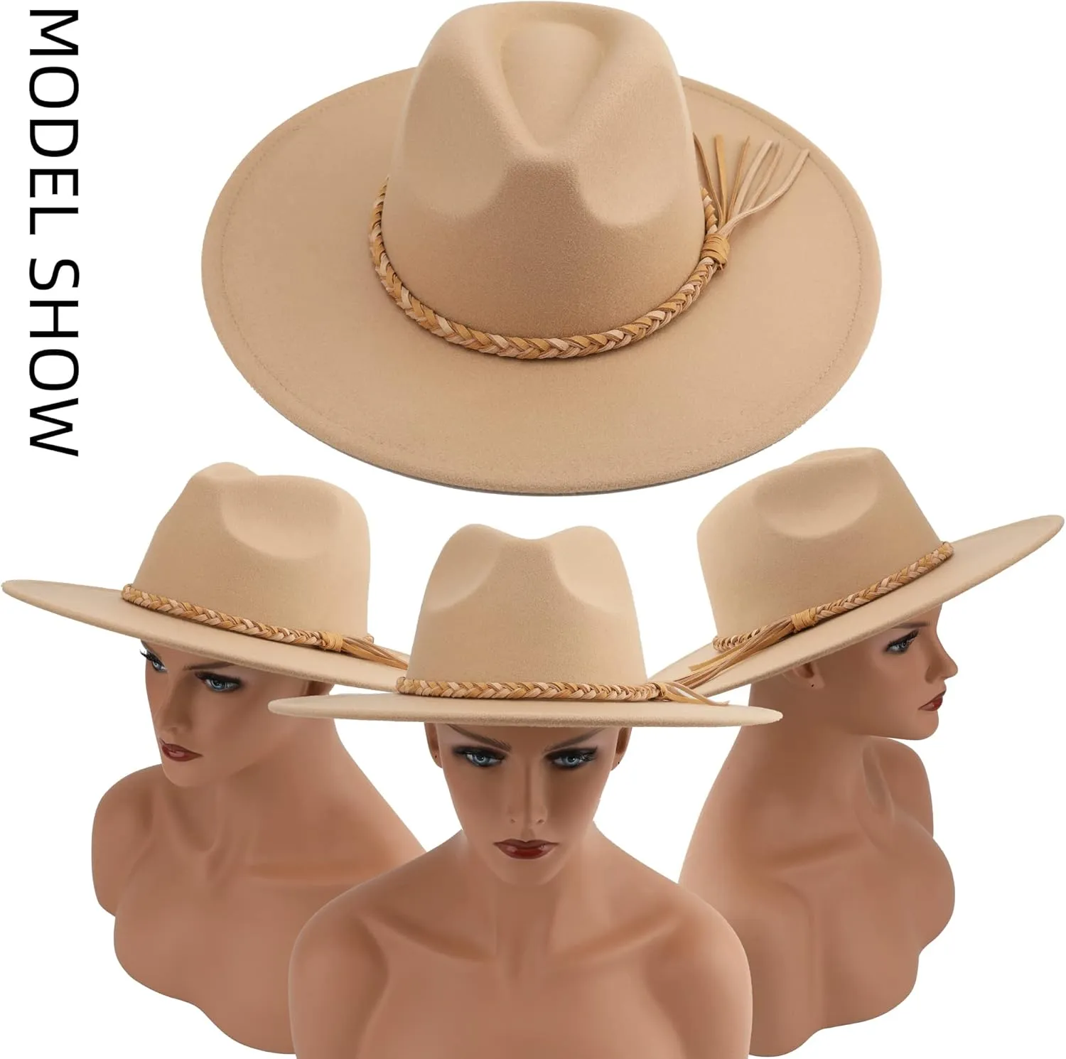Big Wide Brim Women Fedora Hat