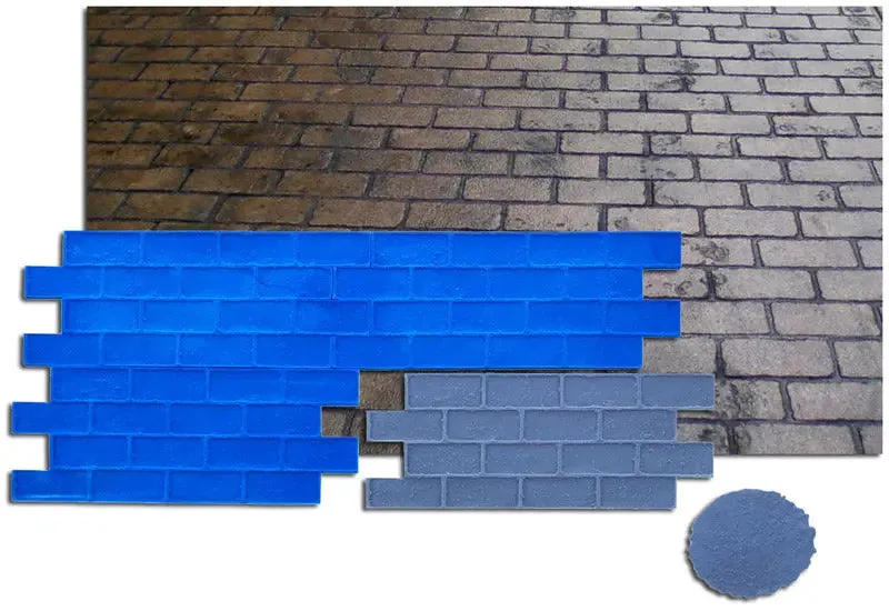 Brick Concrete Stamps - Worn Brick Running Bond