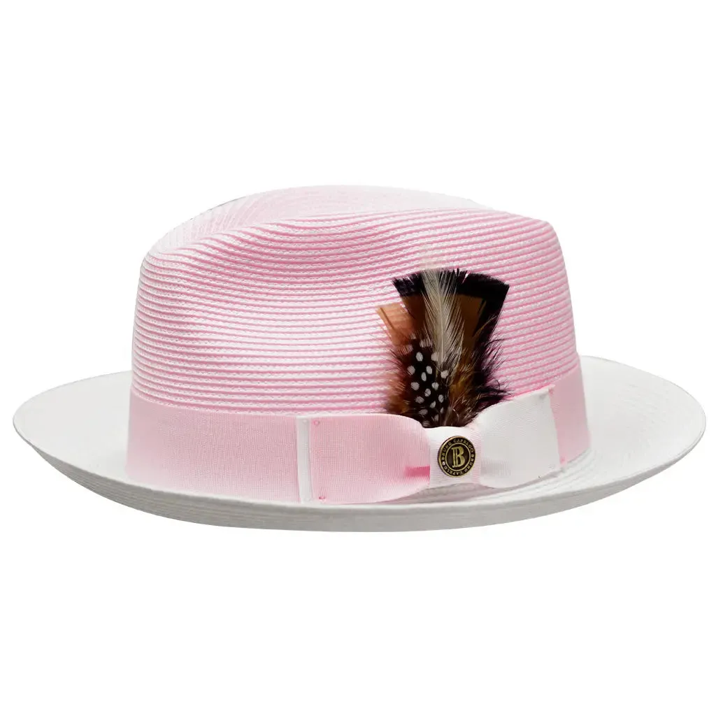 Bruno Capelo Georgio Two-Tone Straw Fedora