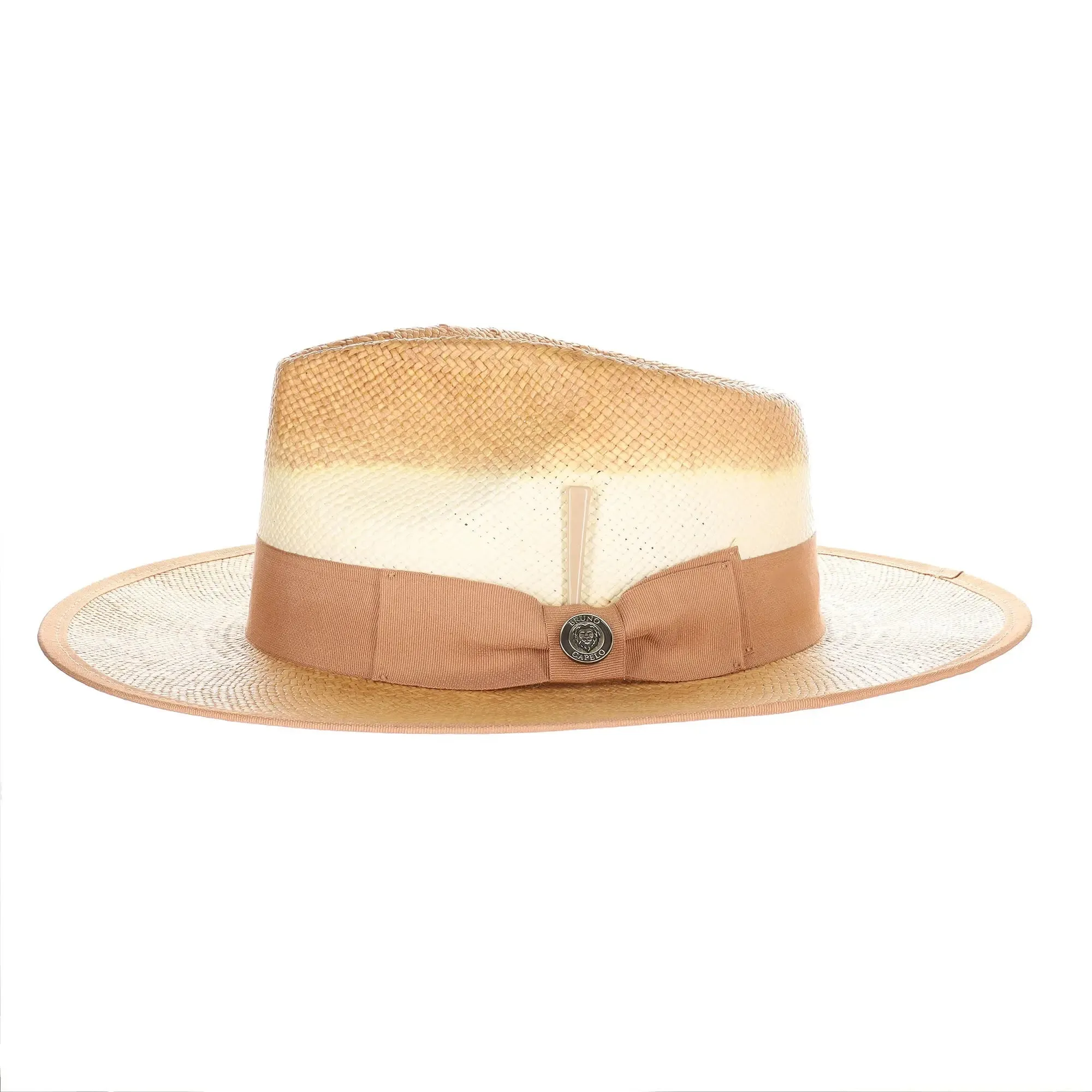 Bruno Capelo Gian Pinch Front Wide Brim Straw Fedora