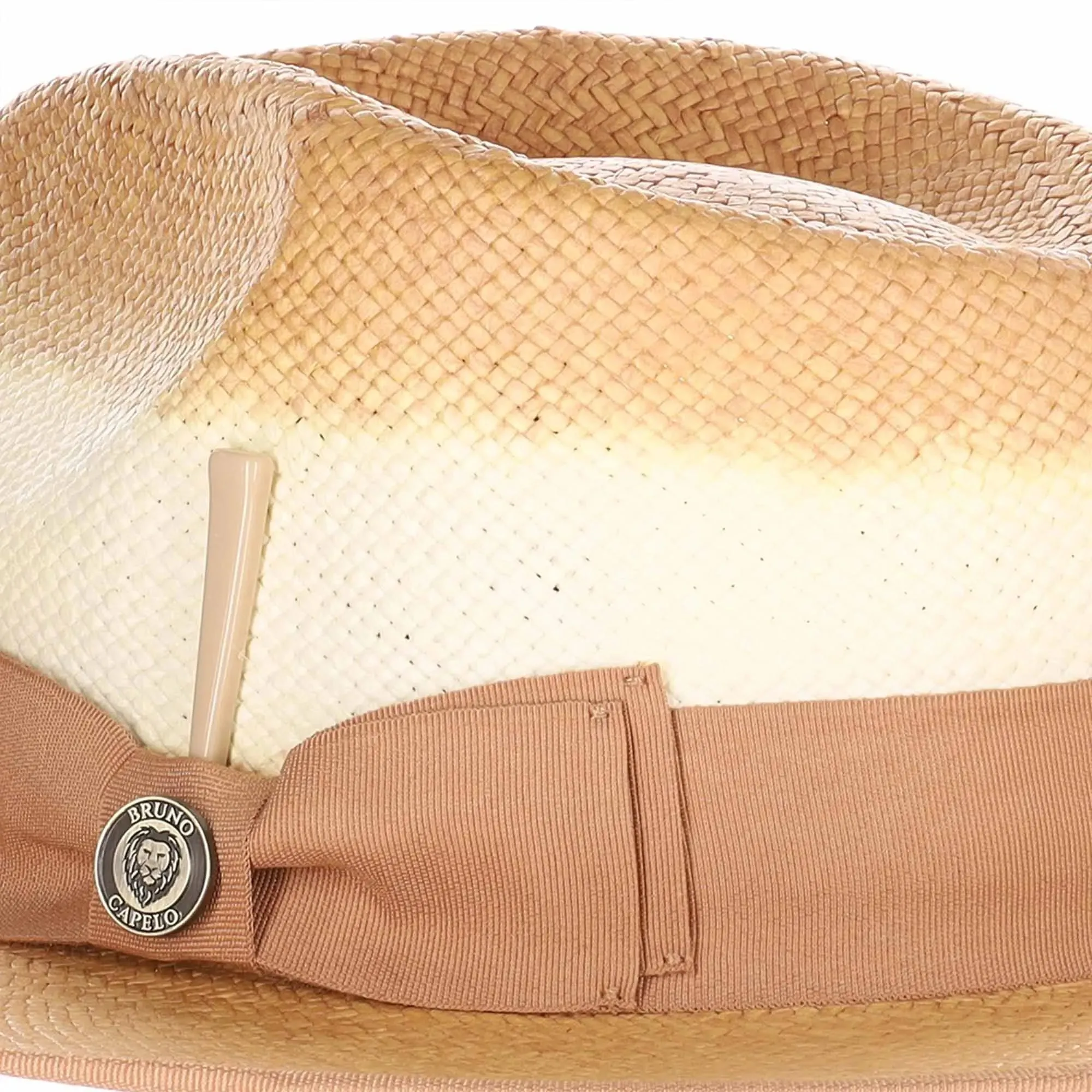 Bruno Capelo Gian Pinch Front Wide Brim Straw Fedora