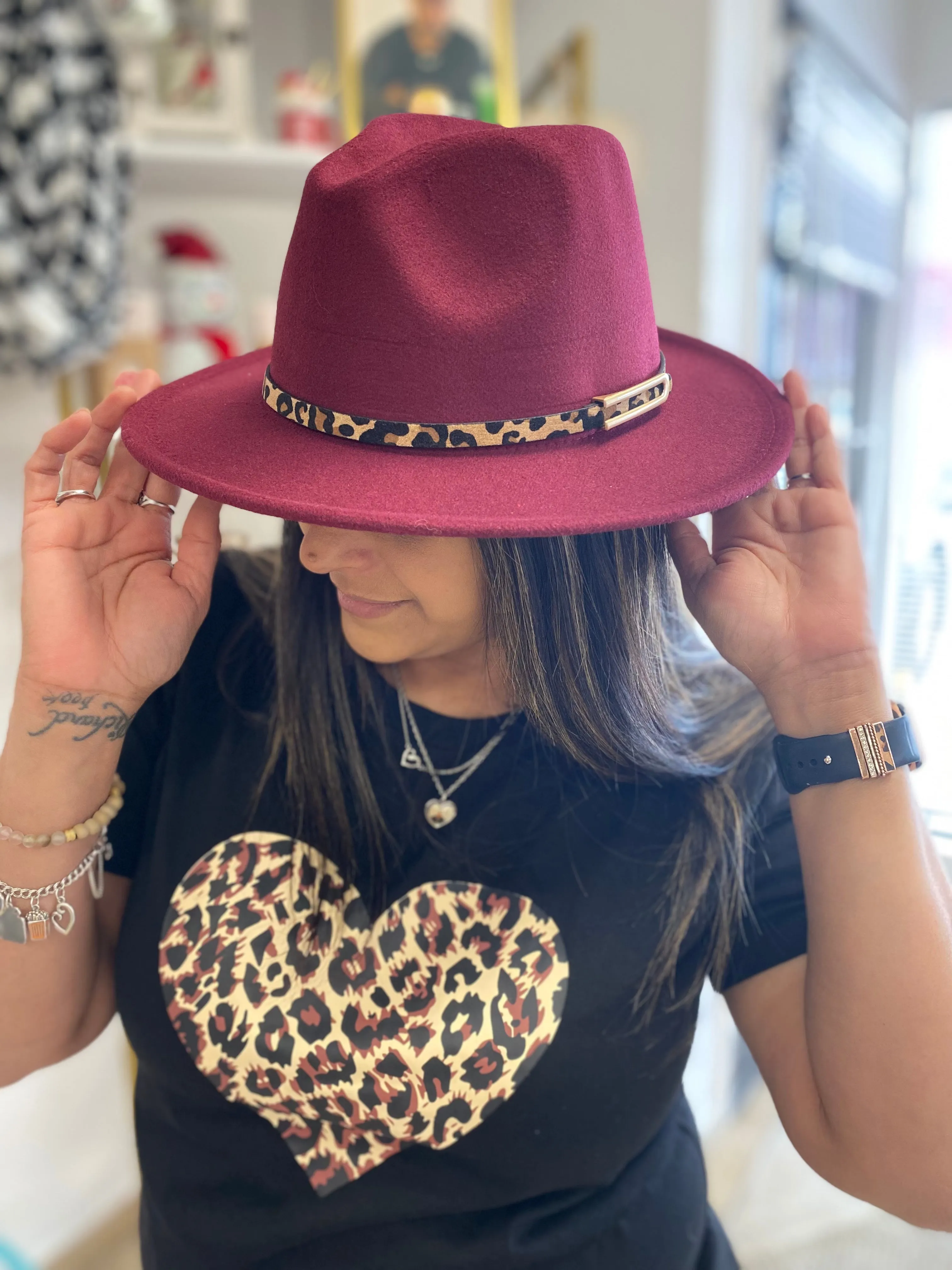 Cheetah Striped Fedora