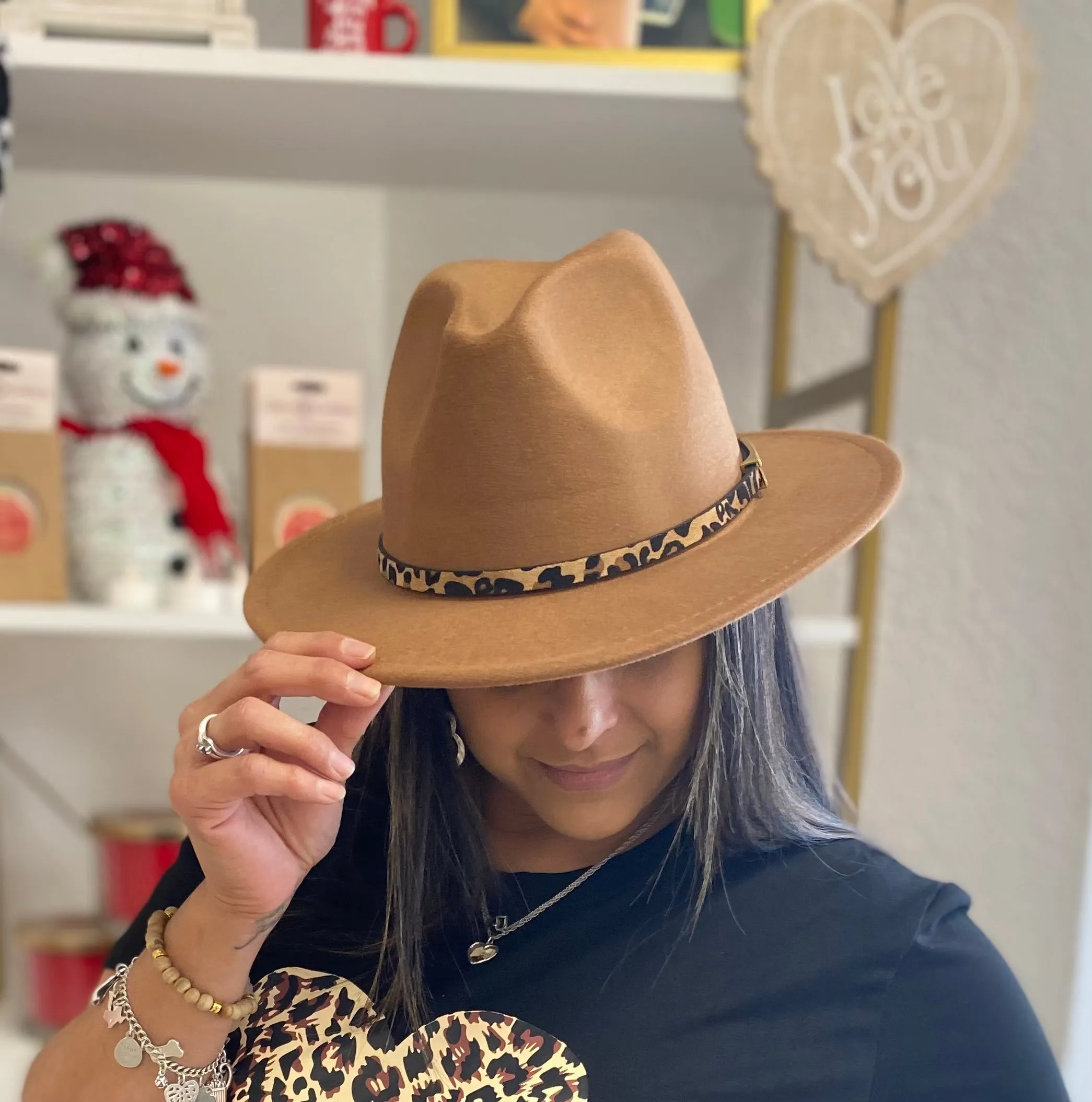 Cheetah Striped Fedora