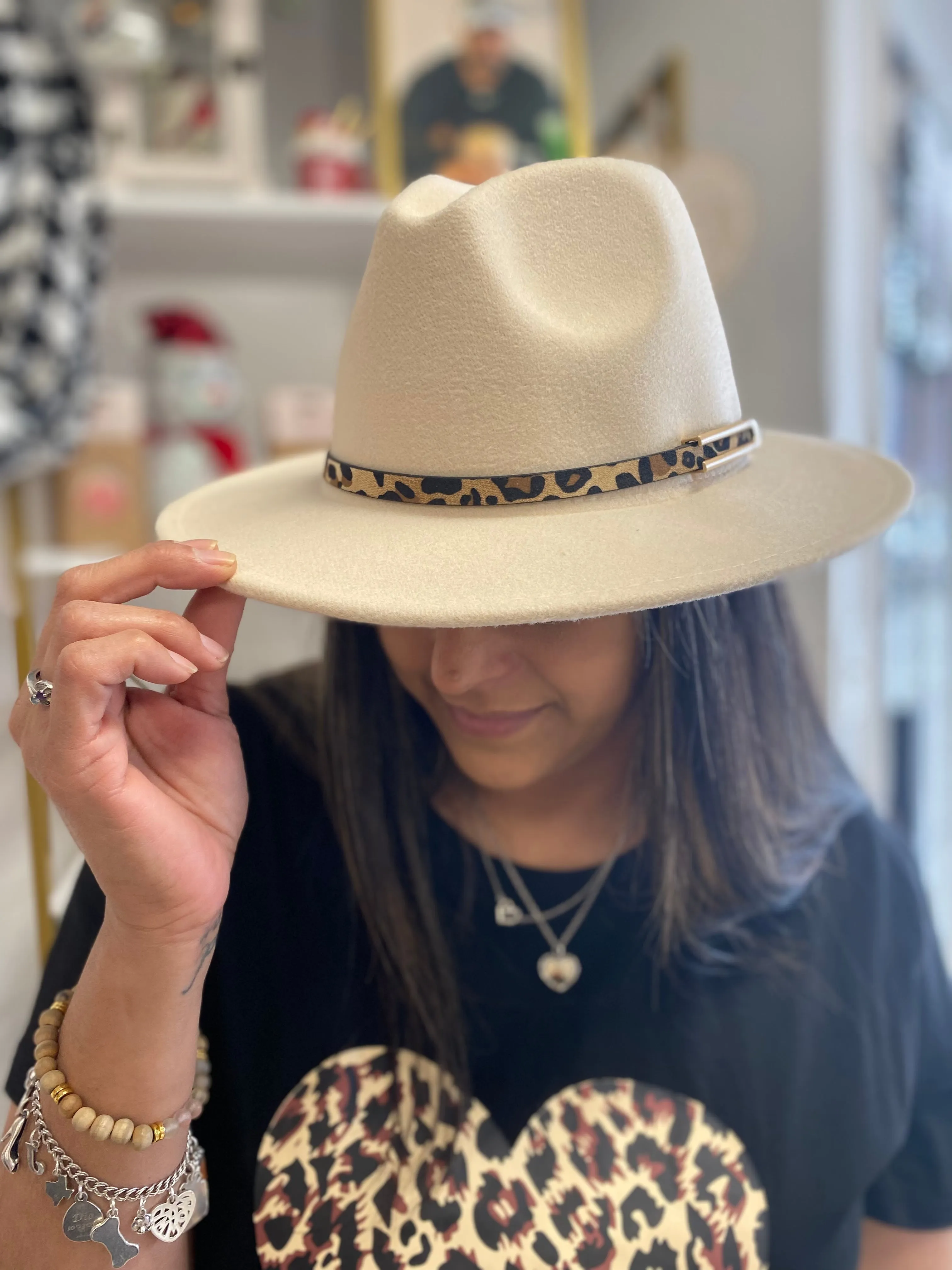 Cheetah Striped Fedora