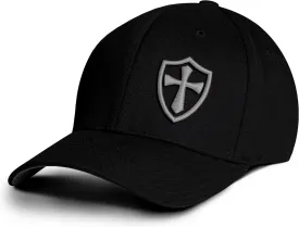 Dion Wear Crusader Baseball Cap for Men, Mid Profile Stretch Fitted