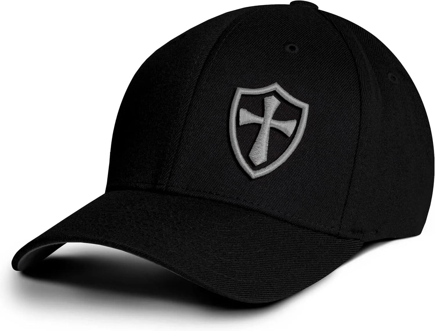 Dion Wear Crusader Baseball Cap for Men, Mid Profile Stretch Fitted