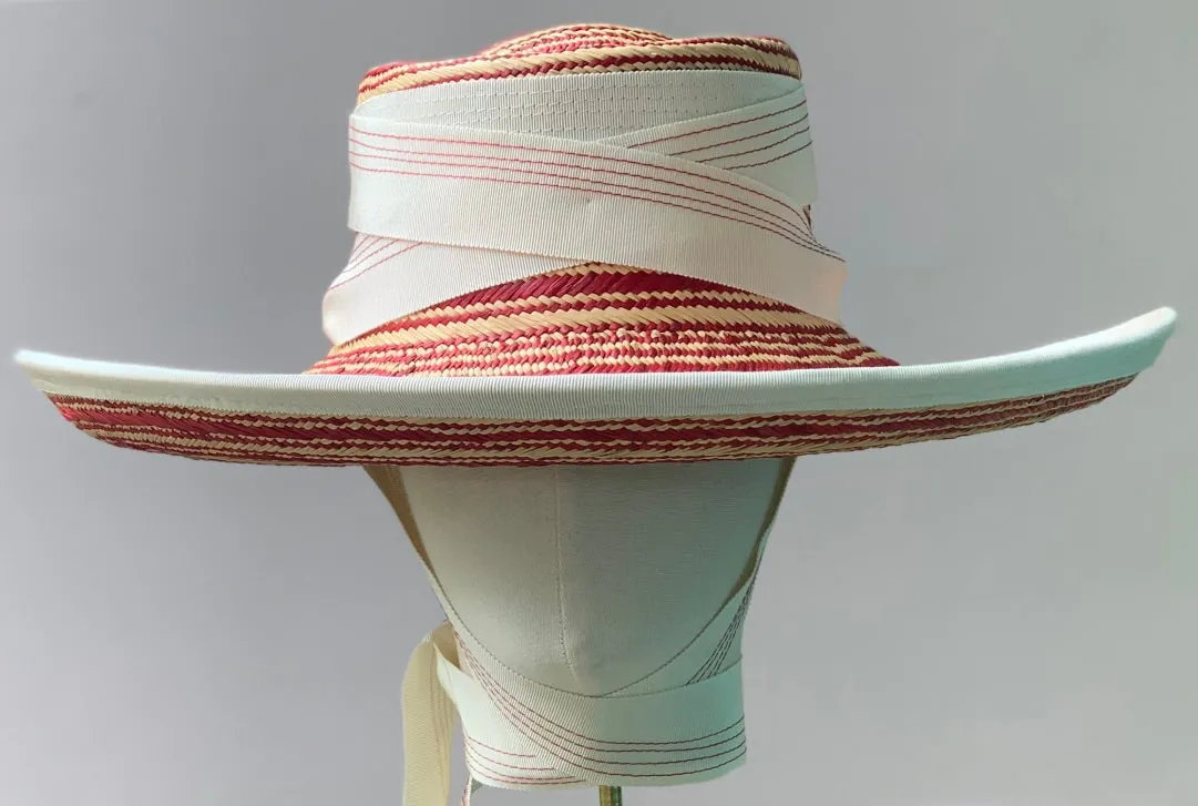 Edie Hat in Red Stripe