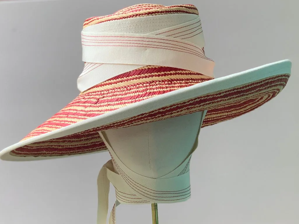 Edie Hat in Red Stripe