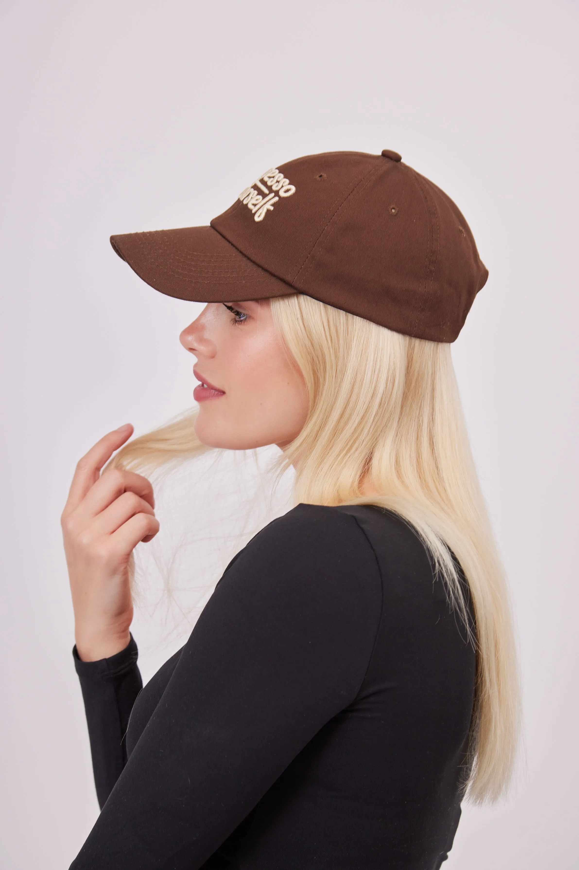 Espresso Yourself Baseball Cap in Brown