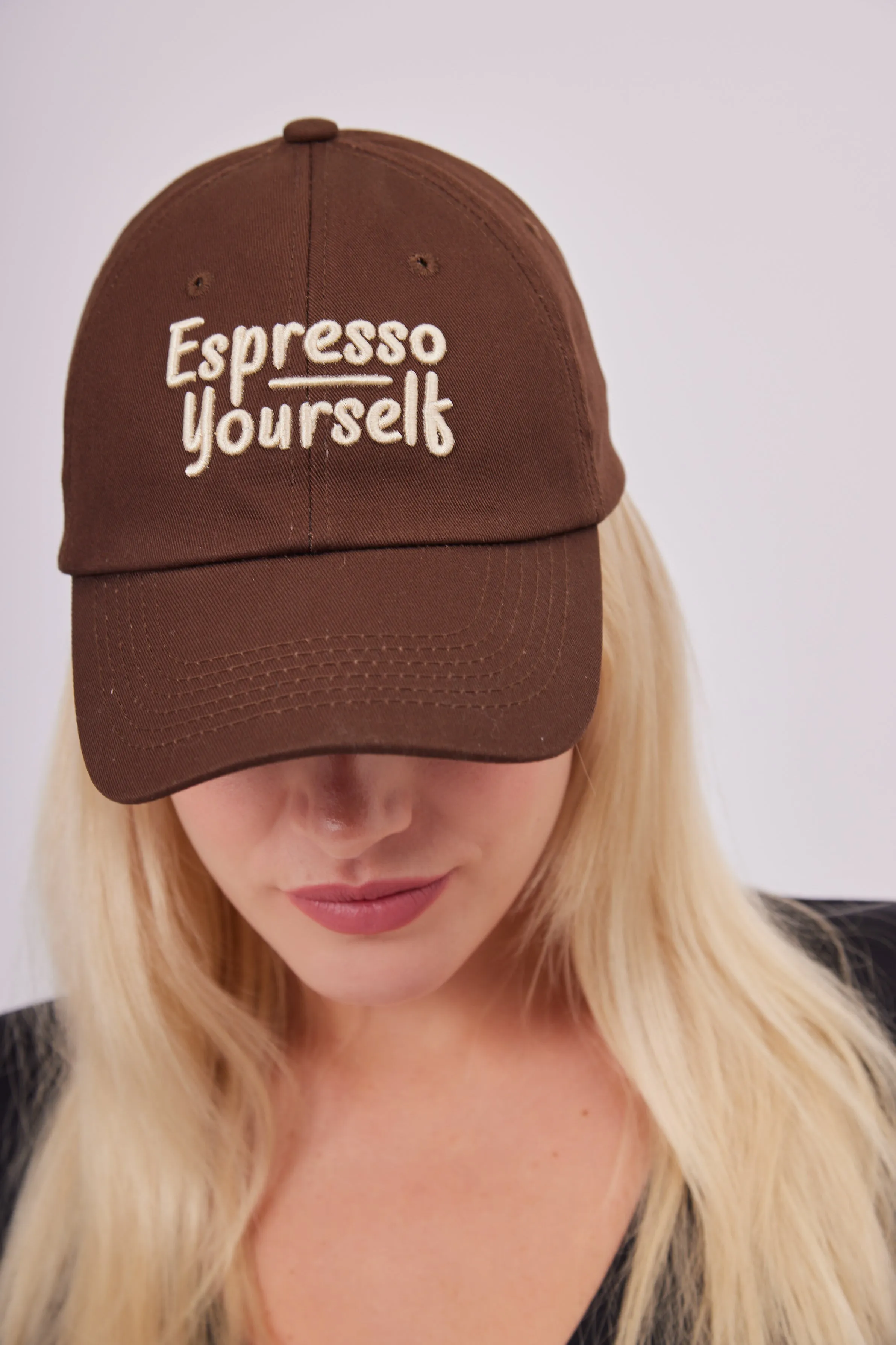 Espresso Yourself Baseball Cap in Brown