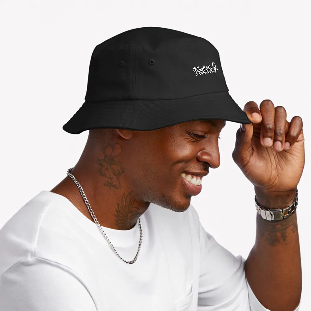 Faith Neuroendocrine Cancer Awareness Zebra Ribbon Bucket Hat