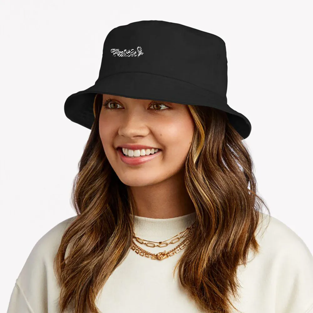 Faith Neuroendocrine Cancer Awareness Zebra Ribbon Bucket Hat