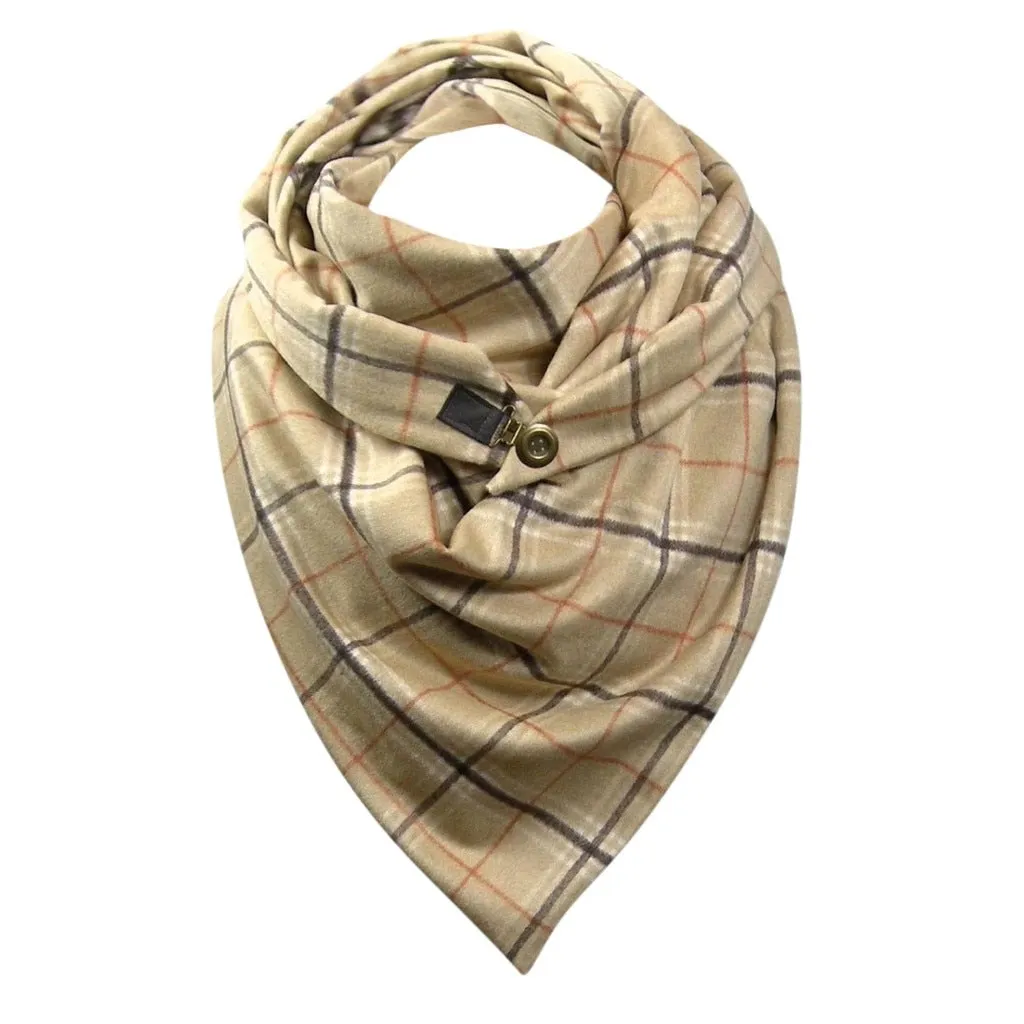 Fashion Women Cute Cat Print Scarf Hijabs Female Lady Retro Button Female Multi-Purpose Shawl Scarf 80cm-100cm Winter Echarpe