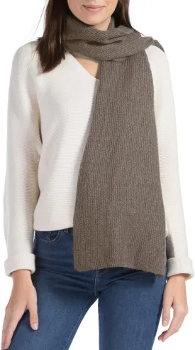 Fishers Finery Women's 100% Cashmere Ribbed Knit Winter Scarf | Black Label Box