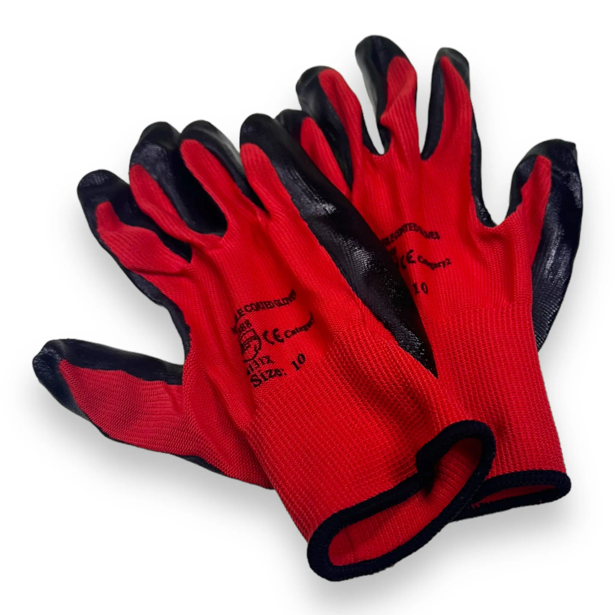 Flexo Grip Nitrile Red and Black Gloves (Size XL)