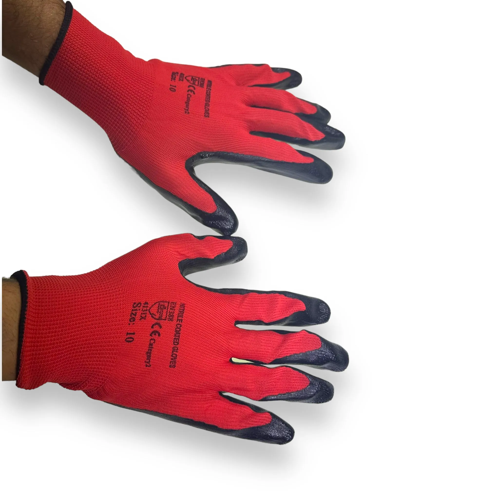 Flexo Grip Nitrile Red and Black Gloves (Size XL)