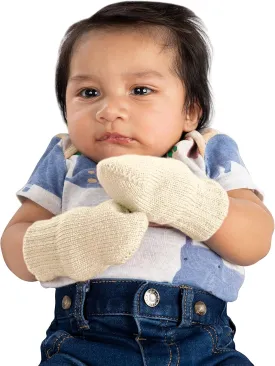 Funky Junque Baby Boy Mittens Newborn, Fleece Lined No Thumb Soft Double Layer Knit Gloves, Infant Mittens 0-9 Months