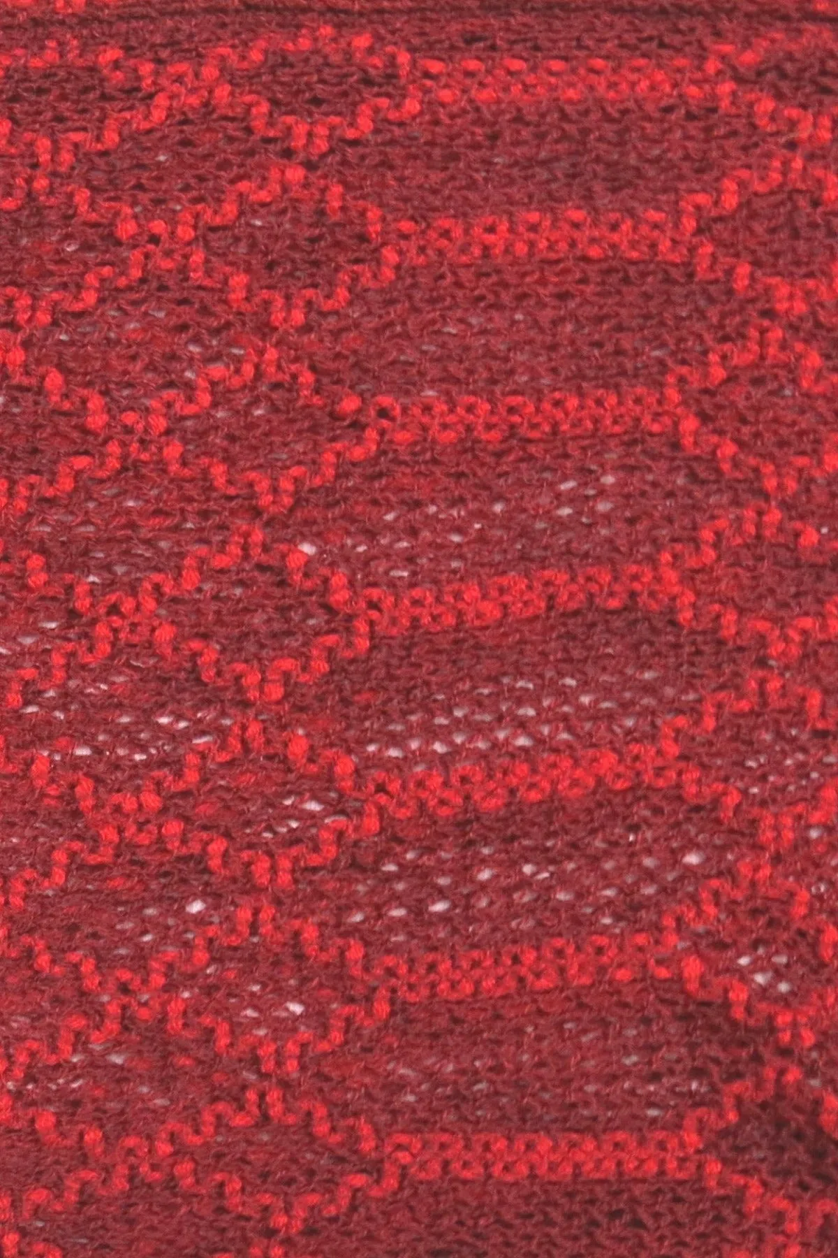 Hand Knit 2-Way Net Infinity Scarf in Red by Spun