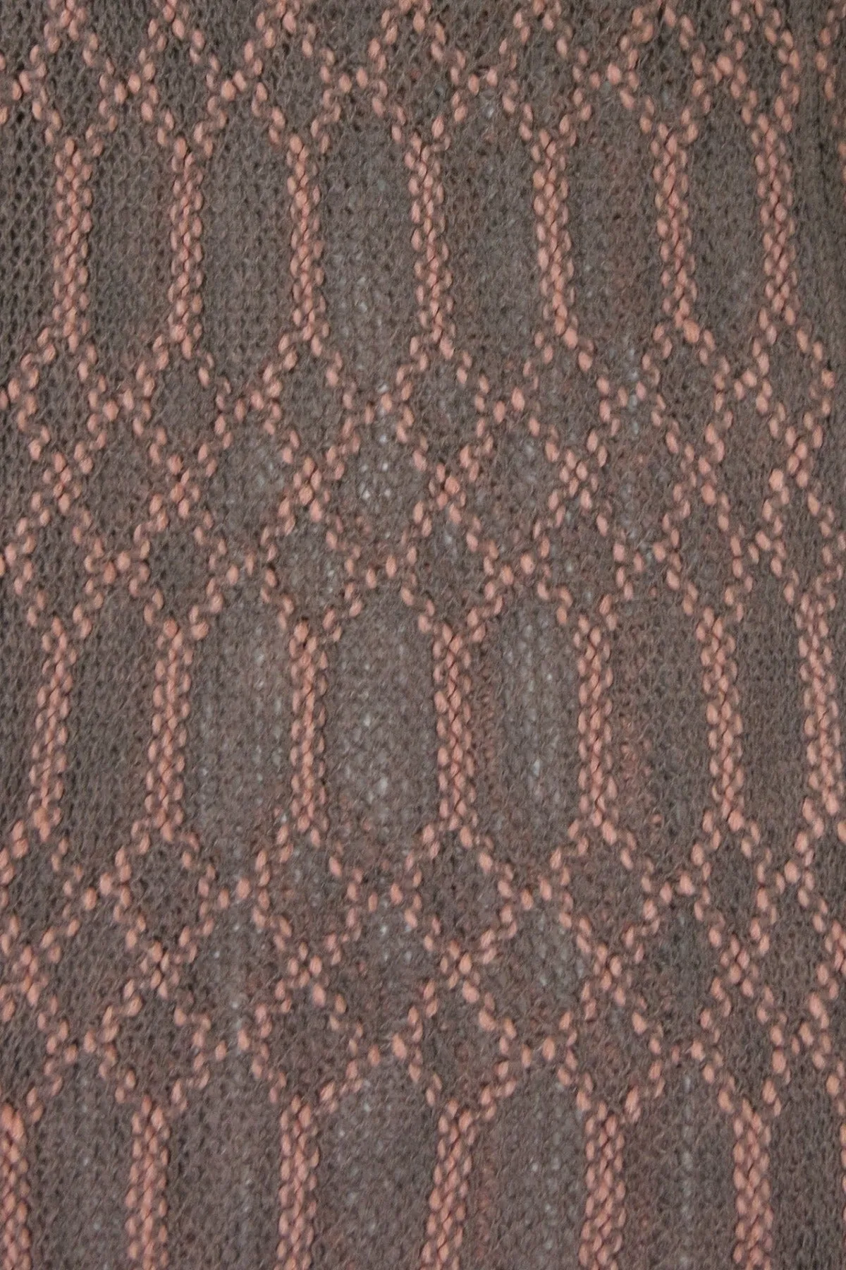 Hand Knit 2-Way Net Infinity Scarf in Tan by Spun