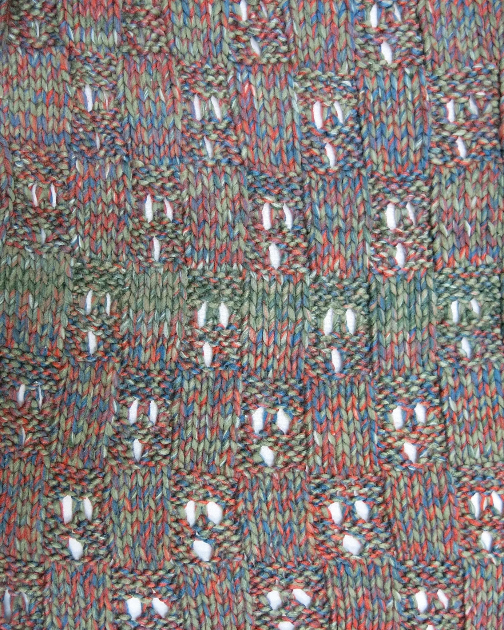 Hand Knit Chunky Weave Basket Infinity in Multi by Spun