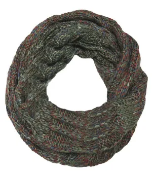 Hand Knit Chunky Weave Basket Infinity in Multi by Spun
