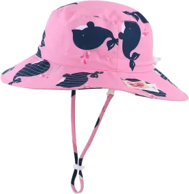 Home Prefer UPF50  Wide Brim Sun Hat Boys Girls Sun Protection Hat Zoo Beach Swim Safari Bucket Hat for Baby Toddler Kid