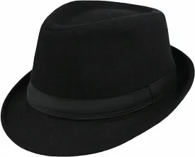 Kids-Felt-Fedora-Trilby-Gangster-Hat Toddler-Boys Panama Derby Manhattan Cuban Hat Jazz-Cap(Size 6 5/8 for 2-5T)