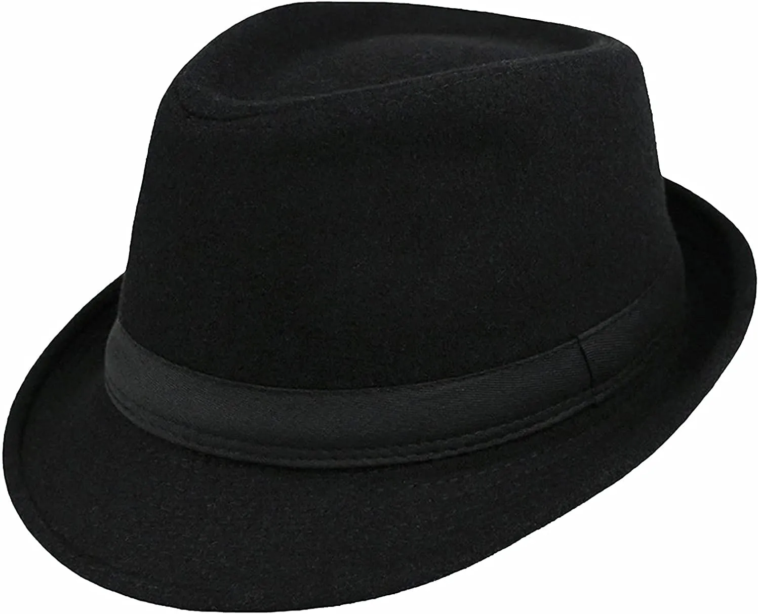Kids-Felt-Fedora-Trilby-Gangster-Hat Toddler-Boys Panama Derby Manhattan Cuban Hat Jazz-Cap(Size 6 5/8 for 2-5T)