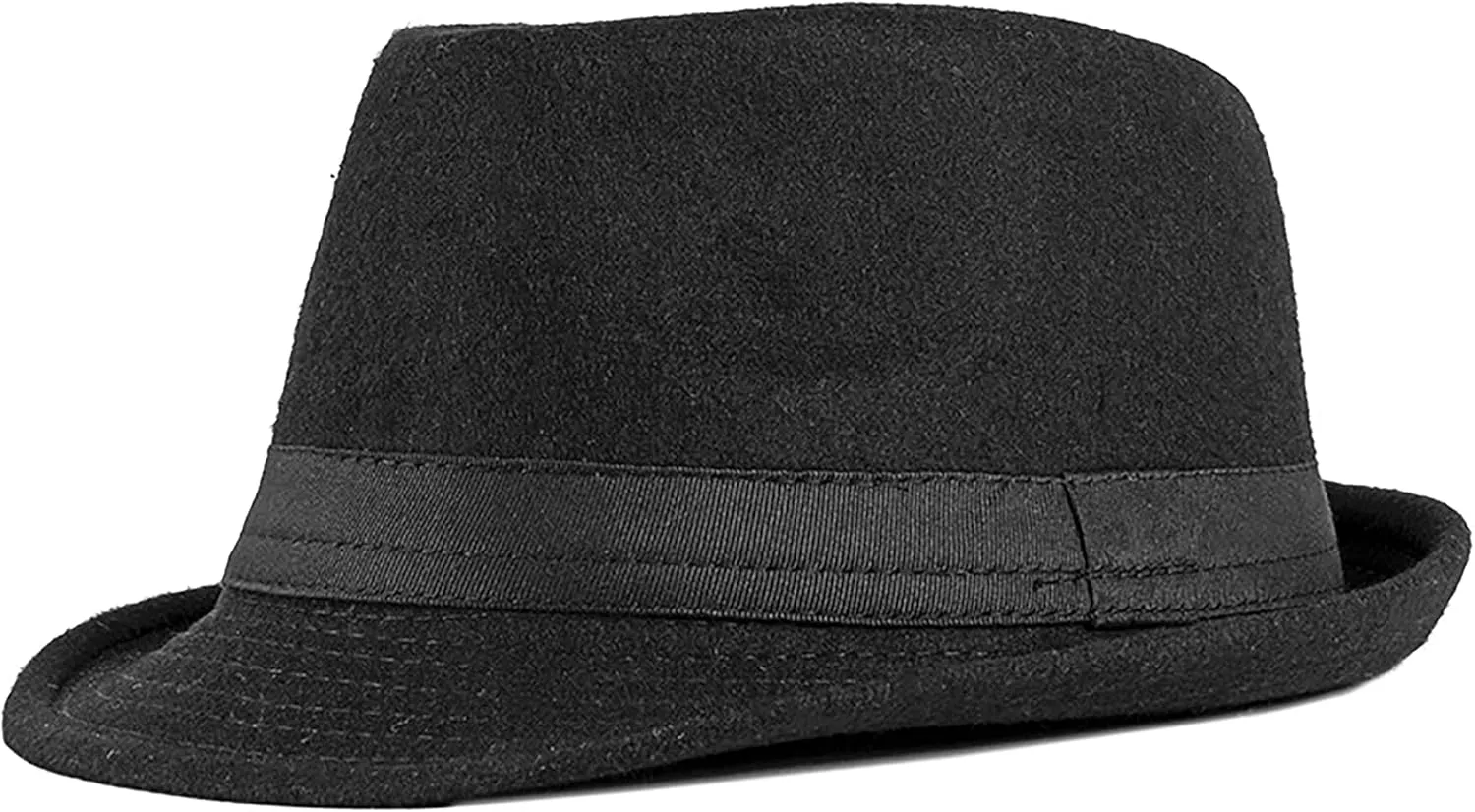 Kids-Felt-Fedora-Trilby-Gangster-Hat Toddler-Boys Panama Derby Manhattan Cuban Hat Jazz-Cap(Size 6 5/8 for 2-5T)