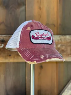 Leinenkugel Retro Logo Hat- Distressed Burgundy