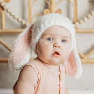 Lop Ear Bunny White Beanie Hat for Babies, Toddlers & Kids