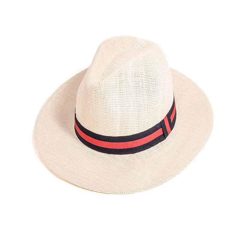 Mens Hat Straw Fedora Panama Trilby hat