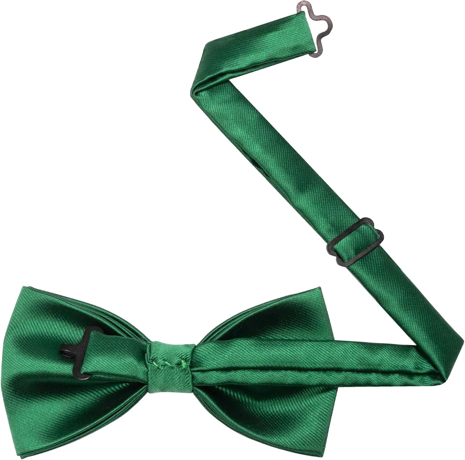 Mens Solid Color Pre-tied Bow Tie and Pocket Square Cufflink Set