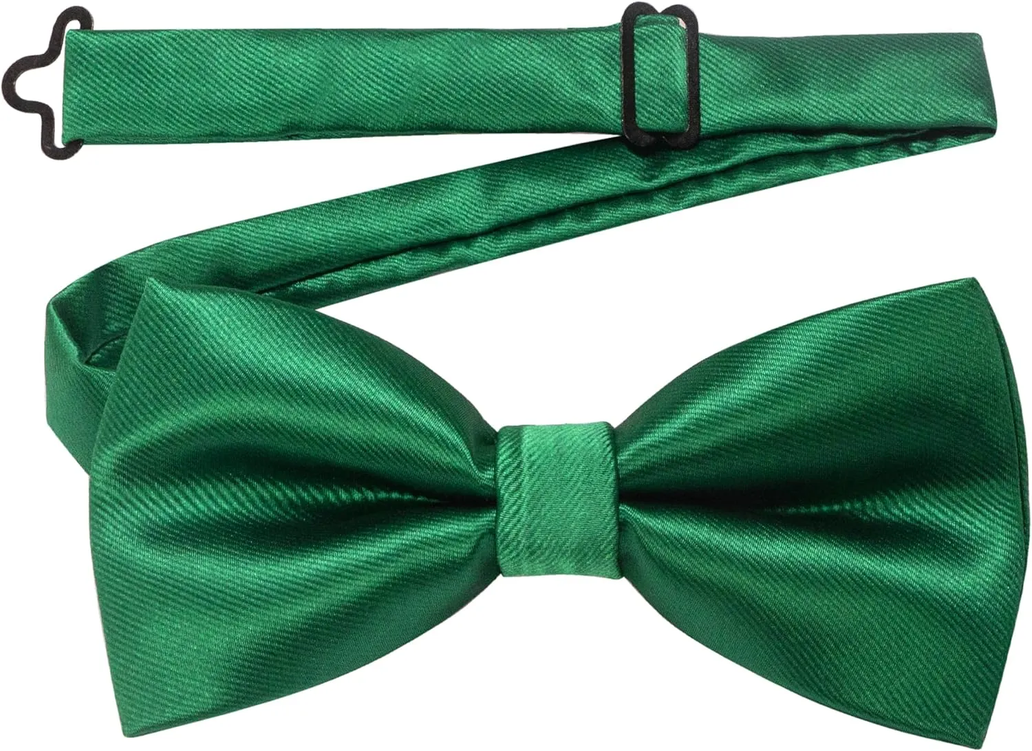 Mens Solid Color Pre-tied Bow Tie and Pocket Square Cufflink Set