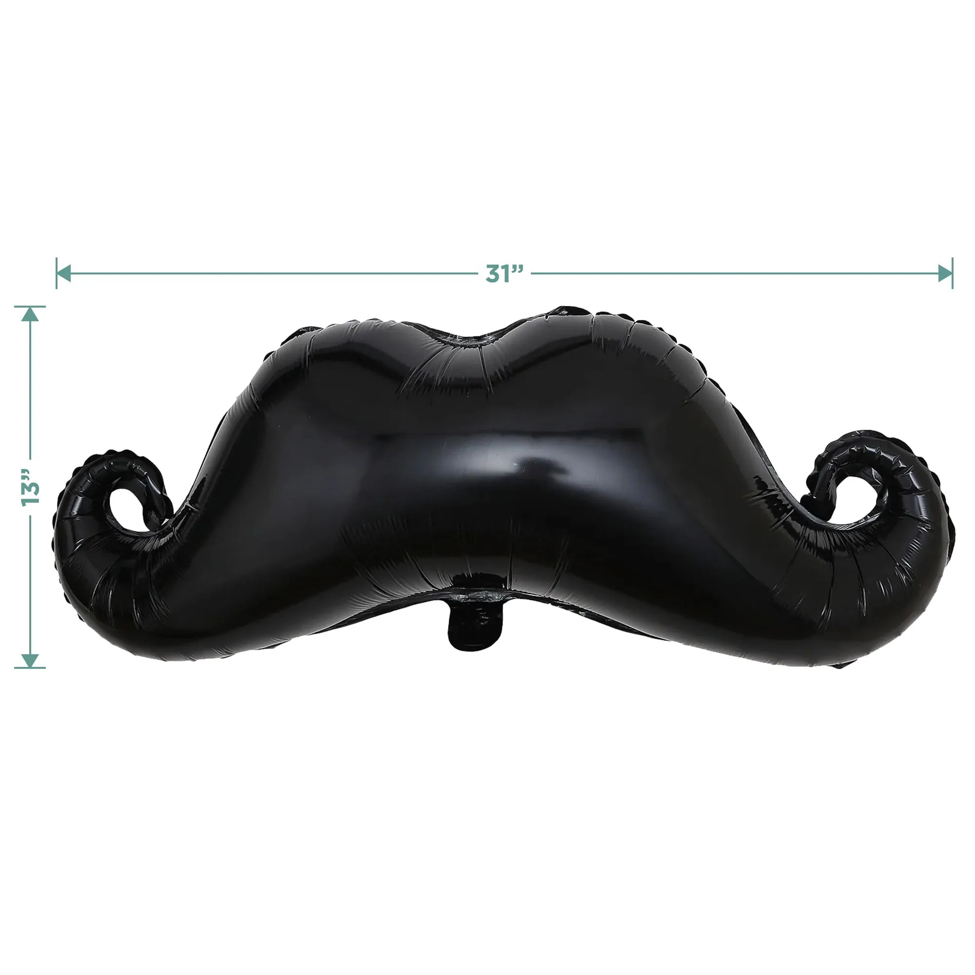Mustache Party Pack - Black and White Moustache Paper Dessert Plates, Napkins, Table Cover Set, and Balloon Set (Serves 16)