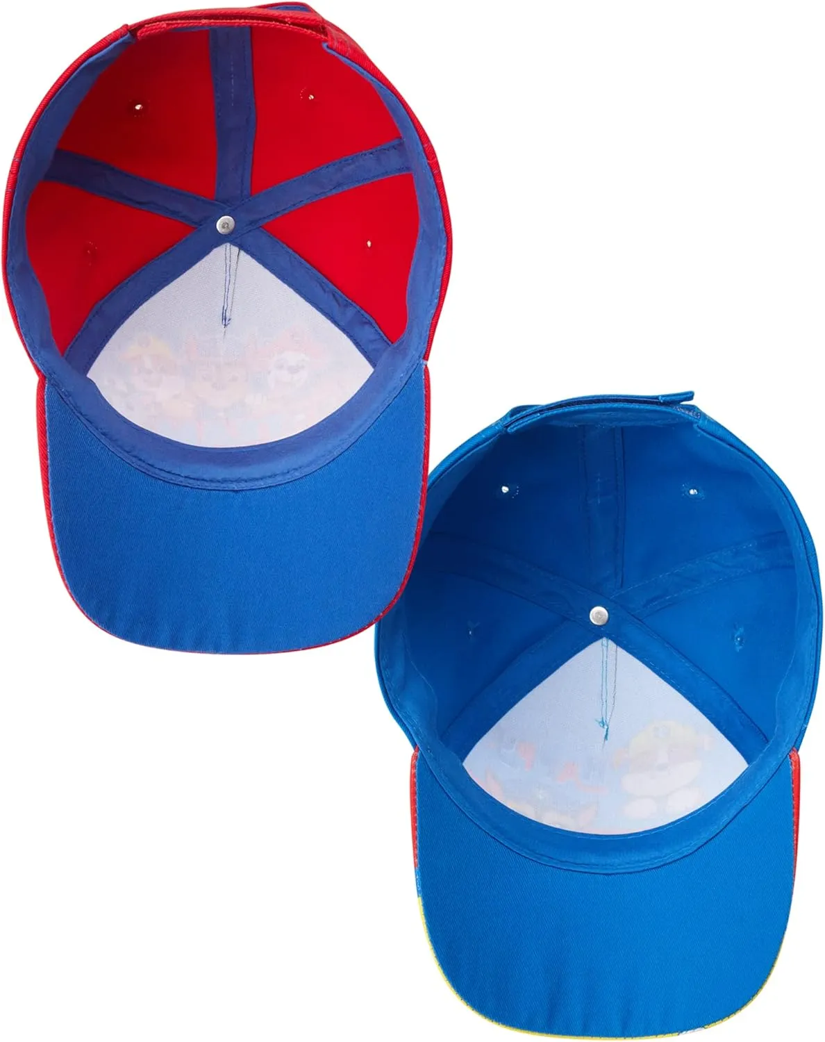 Nickelodeon Boys' Paw Patrol Baseball Cap - 2 Pack Chase, Marshall, Rubble Curved Brim Strap Back Hat (2T-7)
