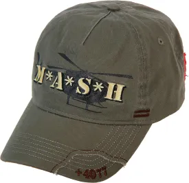 OKX Adult Unisex MASH TV Show Medi-Vac Logo Olive Green Adjustable Baseball Hat