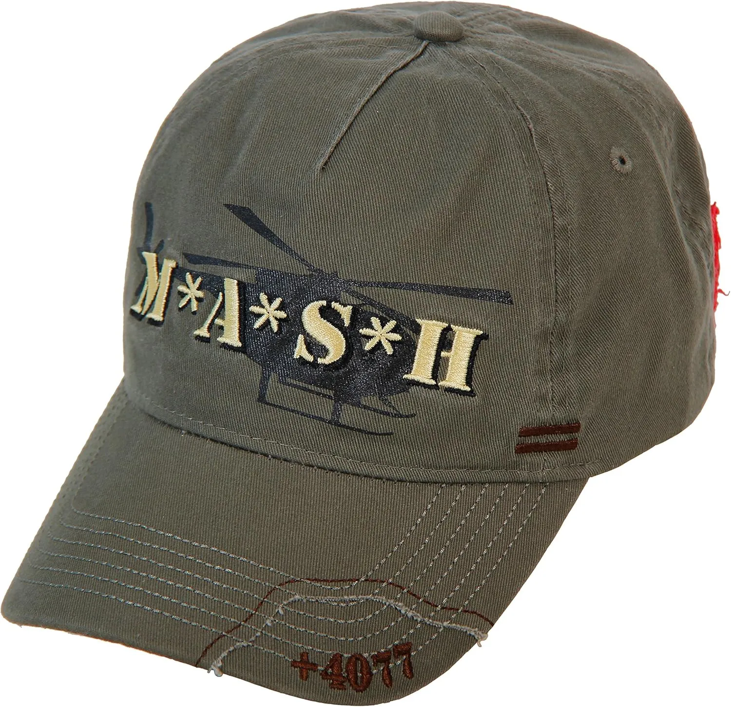 OKX Adult Unisex MASH TV Show Medi-Vac Logo Olive Green Adjustable Baseball Hat