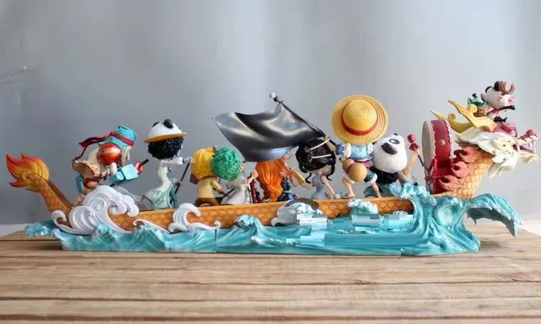 One Piece | The Straw Hat Pirates Bust Dragon Boat Scene Premium Anime Action Figure | 90 Cms |