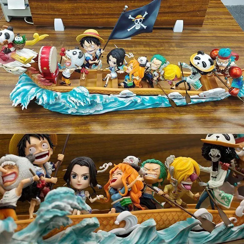 One Piece | The Straw Hat Pirates Bust Dragon Boat Scene Premium Anime Action Figure | 90 Cms |