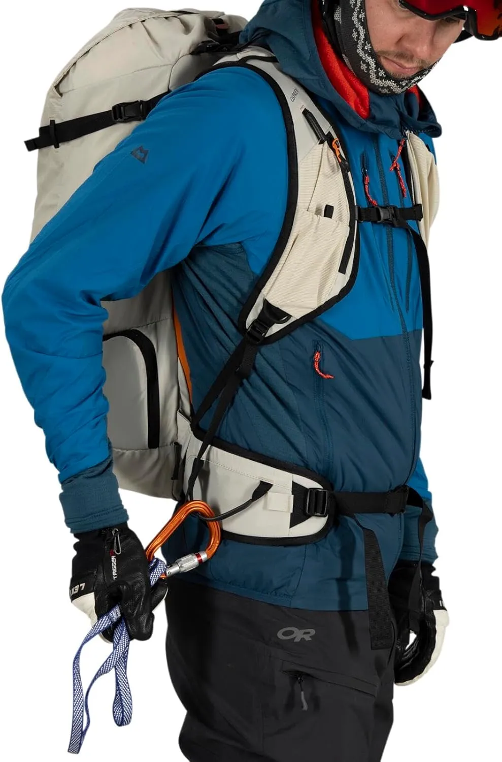 Osprey Firn 28L Ski and Snowboard Backpack, Sandy Grey/Tequila Orange, Medium/Large