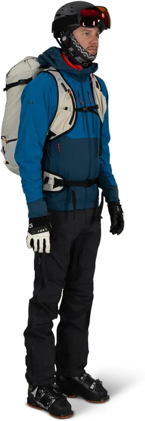 Osprey Firn 28L Ski and Snowboard Backpack, Sandy Grey/Tequila Orange, Medium/Large