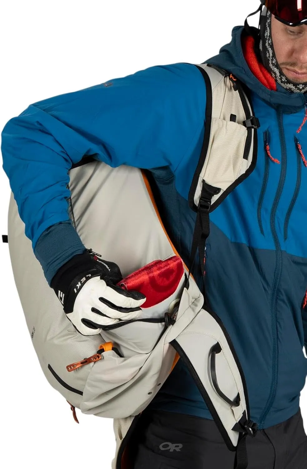 Osprey Firn 28L Ski and Snowboard Backpack, Sandy Grey/Tequila Orange, Medium/Large