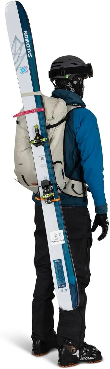 Osprey Firn 28L Ski and Snowboard Backpack, Sandy Grey/Tequila Orange, Medium/Large